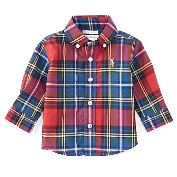 Absolutely Adorable Baby Boy Red Plaid Flannel Shirt!